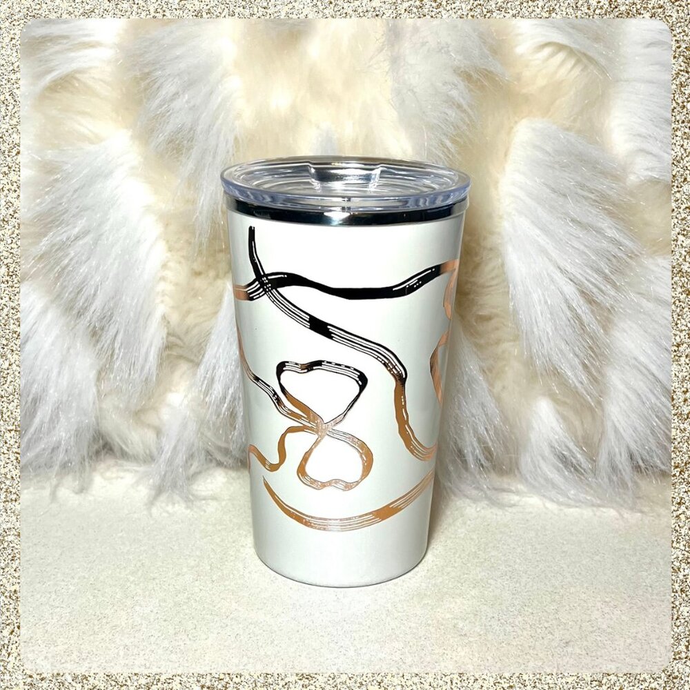 LAST ONE 🎀 NWT 2025 Starbucks White Ribbon Tumbler Tall 12oz SS Tumbler - Picture 3 of 6